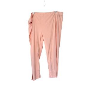 J. Jill Linen Stretch‎ Pink Basic Mature Cropped Straight Leg Pants Size XL